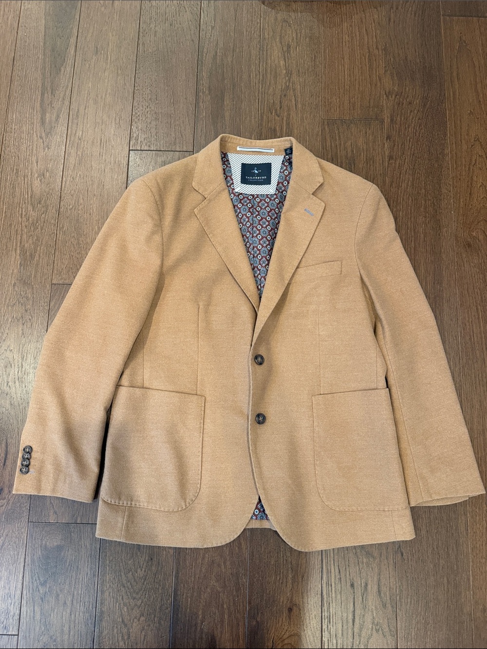 Tailorbyrd Camel Two-Button Sport Coat Size